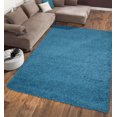 thumbnail image 5 of Sweet Home Stores Cozy Solid Contemporary Living and Bedroom Soft Shag Area Rug, 6'7" x 9'3", Blue, 5 of 7