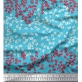 thumbnail image 1 of Soimoi Crepe Silk Fabric Artistic Floral Print Fabric by the Yard 42 Inch Wide, 1 of 3