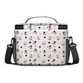 thumbnail image 3 of Cow and Heart White Pattern Insulated Lunch Box for Women Men, Medium Leakproof Cooler Bag with Adjustable Strap, 10"x6.7"x8", 3 of 6