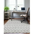 thumbnail image 4 of Unique Loom Moroccan Trellis Collection Area Rug - Mamounia (10' 8" x 16' 5" Rectangle Ivory/Gray), 4 of 12