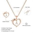 thumbnail image 2 of TURANDOSS Heart Necklaces for Girls Jewelry, Initial Dolphin Necklace for Women Girls, 2 of 7