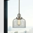 thumbnail image 2 of Innovations Lighting  Franklin Restoration Bell - 1 Light 8" Stem Hung Mini Pendant Clear/Brushed Satin Nickel, 2 of 3