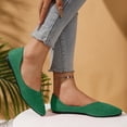 thumbnail image 2 of Pandaie Women's Flats Shoes Comfortable Suede Pointed Toe Slip on Ballet Dress Shoes Business Casual Work Walking Driving Penny Loafers Green Size 7, 2 of 7