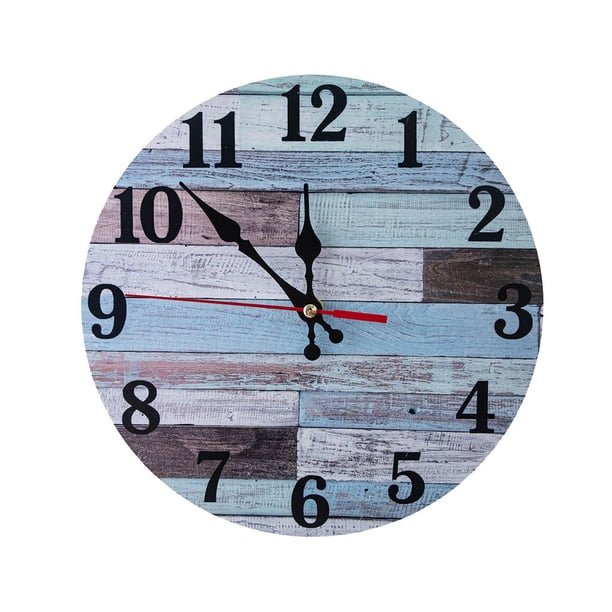 Britimes Reloj De Pared Redondo Elegante Reloj De Pared Redondo Vintage Reloj De Pared Vintage Sin Tictac Reloj De Pared Colgante Vintage Granja Reloj De Pared Decoración Del Hogar Para Sala De Estar Yuarrent HA026951-01