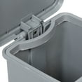 thumbnail image 3 of WEUVEB 1Pc Large Capacity Step Trash Can Grey Plastic Rubbish Container with Odor Sealing Lid, 3 of 7