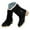 Black, variant on Retro Suede Mid Calf Boots with Side Zipper and Heel for Women's Fashionable Winter Comfort and Warmth
