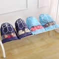 thumbnail image 3 of Cheers Portable Travel Shoe Bag Zip View Window Drawstring Pouch Waterproof Shoes Bag, 3 of 6