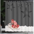 thumbnail image 3 of Ambesonne Red and Grey Shower Curtain, Sledding Dolls Print, 69"Wx84"L, Dark Pink Pale Mauve, 3 of 4