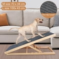 thumbnail image 3 of Adjustable Dog Ramps, Wooden Folding Portable Pet Ramps, 4 Adjustable Heights, Can Bear 100 Lbs, Cat Ramps For Car, Bed, Sofa Black, 3 of 14
