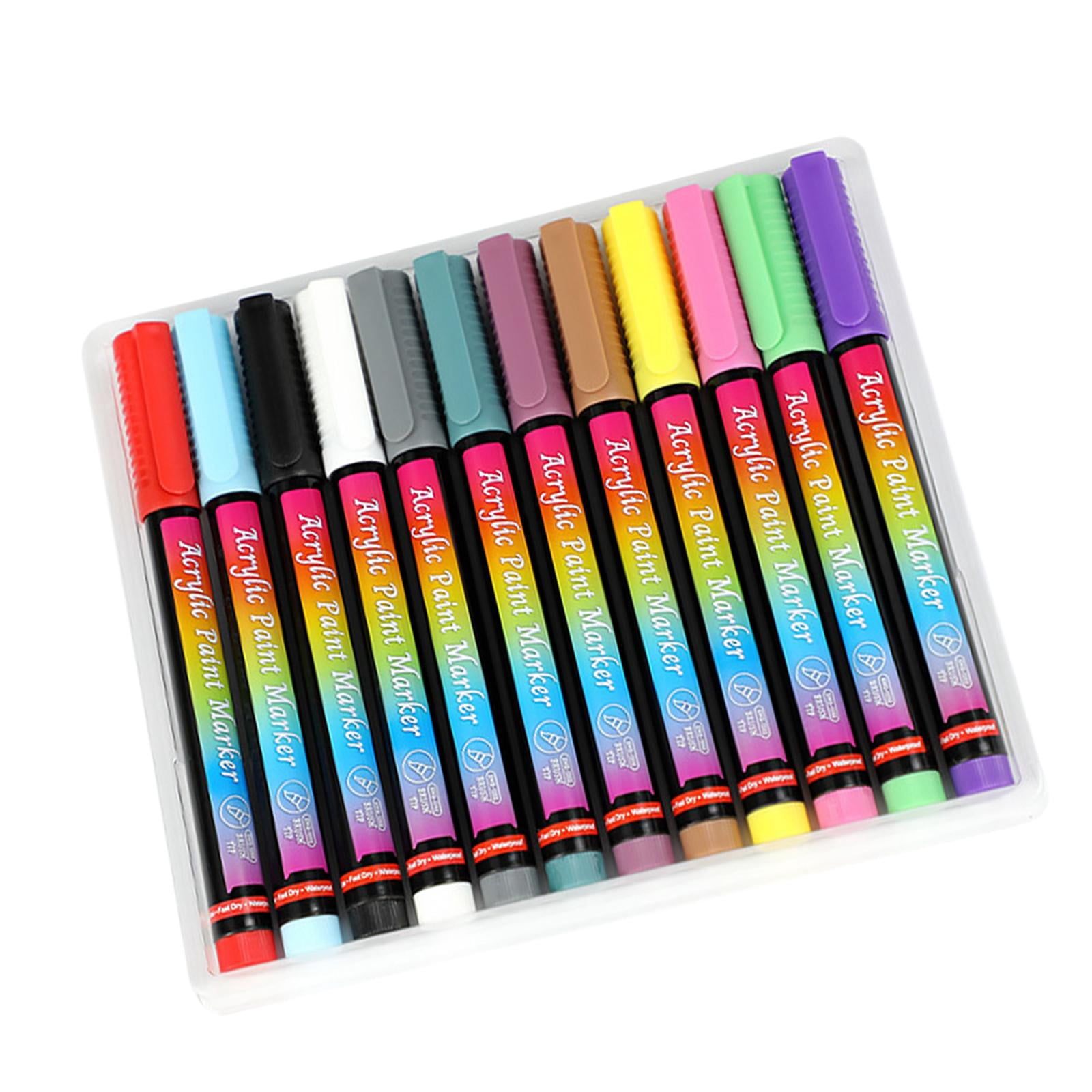 FVDPWYE Metallic Marker Pens Watercolor Pen Kit Painting Smooth for 12 Colors C 12 Colors