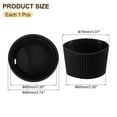 thumbnail image 2 of Uxcell 1Set 3.54" Tapa de Silicona para Taza con Manga, Tapa Antideslizante Resistente al Calor para Café, Negra, 2 of 6