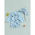 thumbnail image 4 of Suealasg Toddler Baby Boys Rash Guard Swimwear +Swimming Hat Short Sleeve Marine Animal Print Zip Up Swimsuits Romper Infant Summer Bathing Suits, 4 of 7