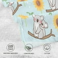 thumbnail image 4 of GZHJMY Cartoon Koala Sunflower Hand Towels Set of 2, Highly Absorbent Soft Cotton Face Towels Bathroom Decorative Towel for Beach Gym Spa Shower, 16x28In Washcloths, 4 of 7