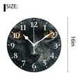 thumbnail image 2 of 16 Inch Wall Clock Battery Operated Silent Clock Decorative for Office, Kitchen, Outdoor, Living Room，Black Cat Kitten Maine Coon Animal Elegant, 2 of 4