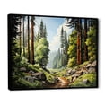 thumbnail image 2 of Designart "Majesty Redwood Forest Tree II" Tree Redwood Floater Framed Canvas Print, 2 of 7