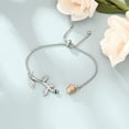 thumbnail image 5 of Cremation Jewelry Rose Flower Urn Bracelet for Ashes for Women Memorial Adjustable Ashes Link Bracelet, 5 of 7