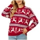 thumbnail image 2 of Puntoco-suéter recreativo con estampado navideño para mujer, suéter tejido con cuello redondo, tops de manga larga, liquidación navideña Puntoco Puntoco-3932, 2 of 9