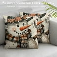 thumbnail image 3 of PHYHOO Christmas Snowman Gloves Eucalyptus Throw Pillow Covers, Winter Holiday Stripes Cushion Case Decoration for Sofa Couch, 3 of 5