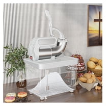 Commercial Ice Crusher 300W Electric Snow Cone Machine - Dual Blades, 10 Gallon Storage, Stainless Steel - for Home, Bars, Events & Milkshakes
