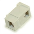 thumbnail image 1 of Wall plate: ANGLED Keystone Jack/Coupler-Cat 5E/6 RJ45 Networking, White, 1 of 2