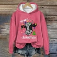 thumbnail image 1 of Aujourd'hui Réduction! Aqestyerly Hauts de Noël Grande Taille pour Femmes Imprimé de Noël Col Rond Manches Longues Pull Ample, 1 of 3