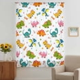 thumbnail image 3 of Cute Dinosaur Sheer Curtains 63 Inches Long, Cartoon Dino Funny Boys Girls Children Light Filering Curtains, Breathable Simi Curtain Privacy Drapes for Living Room Bedroom Window Treatment, 3 of 9