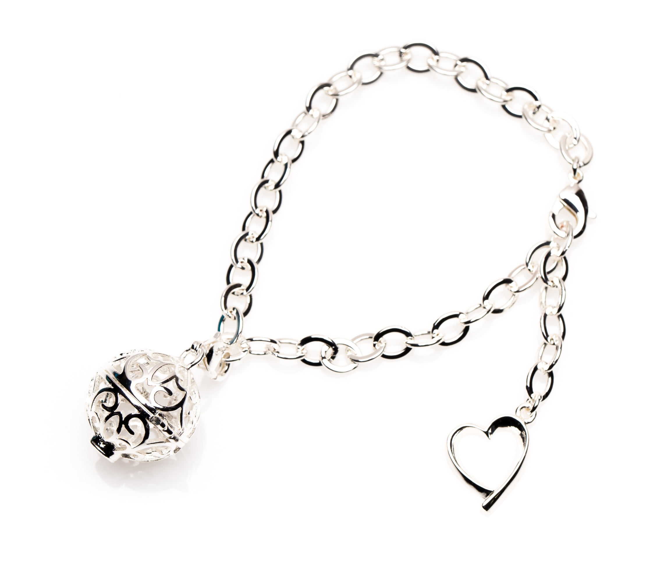 Essential Oil Diffuser Aromatherapy Bracelet Silver Link band with