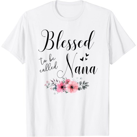 Blessed To Be Nana Women Grandma Christmas Mother's Day T-Shirt