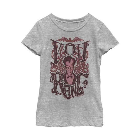 Girl's Addams Family Lurch Ornate You Rang  Graphic Tee Athletic Heather Large