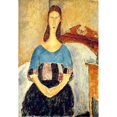 thumbnail image 3 of Modigliani, Amedeo 11x14 Black Modern Framed Museum Art Print Titled - Seated lady on bed, 3 of 5