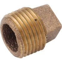 Anderson Metals Corp. Brass Pipe Plug - Threaded Cored, Rough Brass - 2 in, Multicolor