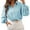 Blue, variant on Aayomet Women Shirts Womens Fall Long Sleeve Stretch Slim Round Neck Ribbed Basic Shirts,Pink XXL