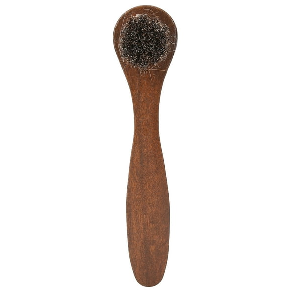 Horsehair Shine Brush, Wood Handle, Leather Shoes, Polish Applicator
