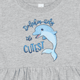 thumbnail image 4 of Inktastic Dolphin-itely the Cutest Girls Baby Dress, 4 of 5
