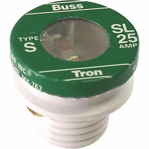 Bussmann SL-25 25 Amp Time Delay Loaded Link Rejection Base Plug Fuse 125V UL Listed