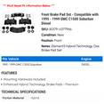 thumbnail image 2 of Front Brake Pad Set - Compatible with 1995 - 1999 GMC C1500 Suburban Diesel - Raybestos, 2 of 2