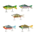 thumbnail image 2 of 5 piezas Señoras de pesca Swimbaits Spinnerbaits Metal Cebos de pesca de múltiples articulaciones Cebos duros para suministros de de trucha de salmón, 2 of 8
