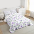 thumbnail image 3 of Feelyou Fashion Purple Flower Twin Comforter Sets, Plant Botanical Bedding Set, 2-Piece, 3 of 8