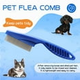 thumbnail image 5 of Aruwei 2Pcs Pet Flea Comb Stainless Steel Tear Stain Removal Grooming Brush for Dogs and Puppies, 5 of 6