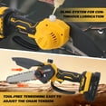 thumbnail image 3 of 2-in-1 Brushless Cordless Pole Saw,6in + 4in Chainsaw with 2pcs 2.0A Batteries,15.5ft Max Reach Extension Rod 6.2lb Lightweight for Wood Brach Tree Trimming,Yellow, 3 of 8