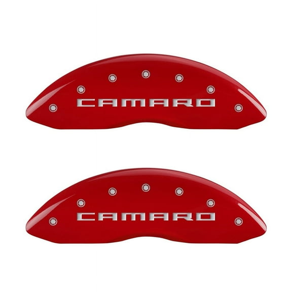 MGP Caliper Covers 14033SCR5RD Camaro Front/RS Rear Red Powder Coat - Set of 4 Fits select: 2010-2015 CHEVROLET CAMARO LT