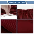thumbnail image 6 of Camper Cushion Cover Non-Slip RV Dinette Seat Cover for Camper Sofa Bench Polyester Wine Red 1 Set, 6 of 6