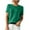 Green, variant on Women's Solid Color Knitted Short Sleeve Round Neck Pullover Top Casual Comfortable Everyday Shirt