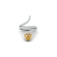 thumbnail image 1 of 7MM Heart Shape Wrap Bypass Ring Natural Citrine 925 Silver Women Rings, 1 of 3