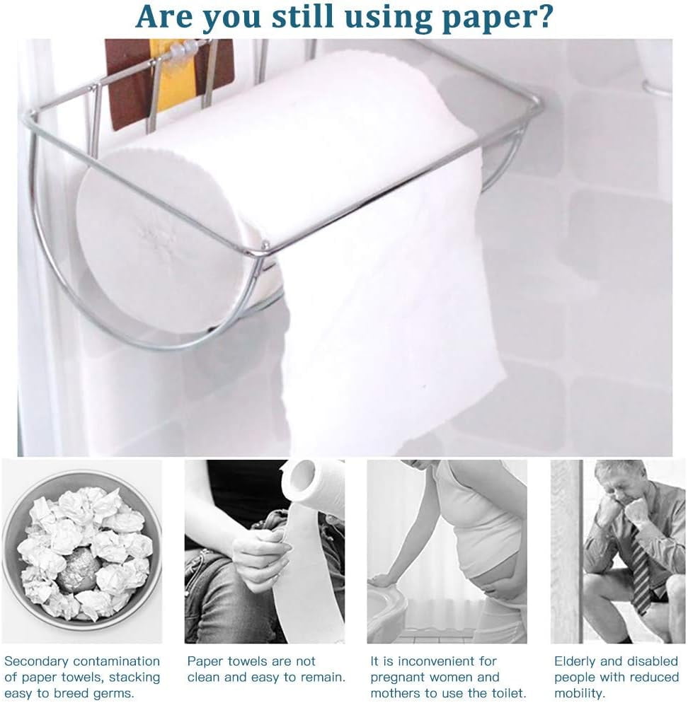 TekDeals Bidet Fresh Water Dual Spray Kit Non Electric Toilet Seat Attachment Cold Wash