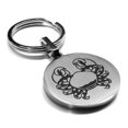 thumbnail image 1 of Stainless Steel Cancer Zodiac (Crab) Round Medallion Keychain Circle Ring, 1 of 2