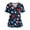 Dark Blue, variant on Valentine's Day Womens Scrub Top V Neck Cute Heart Printed Scrub Tops Valentine's Day Scrubs Tops Working Nurse Uniforms with Pockets