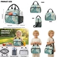 thumbnail image 5 of Kuiaobaty Peacock Flower Print Backpack and Pencil Case Set for Kids 8-12 Roomy Casual Backpack with Lunch Box Large Capacity Bookbag and Lunch Bag with Bottle Holder for School Travel, 5 of 7