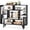 Dark Grey, variant on Yuanmin Geometric Bookshelf, 3 Tier Modern Freestanding Open Bookcase with Anti-Tipping Devices & Legs, Home Office Decorative Storage Organizer Display Shelf for Living Room Study (Dark Grey)