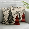 thumbnail image 3 of Nawypu  Christmas Merry Christmas Pillow Covers, Red Xmas Trees Mason Jars Striped Throw Pillowcases Decorative Farmhouse Holiday Cushion Cases Decoration for Home Sofa, 3 of 5
